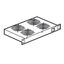 Ventilation shelf 19 inches 1U for enclosures with 2 fans depth 150mm thumbnail 1