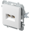 SOCKET CAT6S KS DOUBLE 2x RJ45 8/8 SLIM PW XO 4417000 thumbnail 4