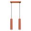 HANGING LAMP WITH TWO HANGINGS, RED LAMPSHADES, CARBON SERIES thumbnail 2
