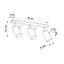 RING CEILING LAMP 3L BLACK GU10 3X40W IP20 thumbnail 6
