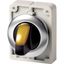 M30I-FWLKV-Y Illuminated selector switch actuator, RMQ-Titan, with thumb-grip, maintained, 2 positions (V position), yellow, Front ring stainless steel thumbnail 3