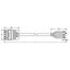 pre-assembled connecting cable;Eca;Plug/open-ended;white thumbnail 3