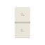Rocker cover dimmer symbol - 1M - White thumbnail 1