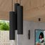 MOVABLE SPOTLIGHTS ON A BLACK CEILING STRIP ABOVE THE DINING ROOM TABLE, CARBON SERIES 6XGU10 thumbnail 6