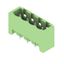 PCB plug-in connector, male header, closed side, THT solder connection, 5.08 mm, Number of poles: 4, 180°, Solder pin length (l): 3.2 mm, tinned, Pale green, Box thumbnail 3