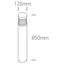 GREY BOLLARD 85cm 15W WW IP54 100-240V thumbnail 2