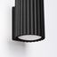STYLISH BLACK WALL LAMP FOR HALLWAY FROM THE CARBON SERIES, GROOVED, GU10 LAMPSHADE thumbnail 3