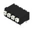 Printed circuit board terminals, 5.00 mm, Number of poles: 4, 90°, Solder pin length (l): 3.5 mm, black, PUSH IN with actuator, Clamping range, max. : 1.5 mm², Tape thumbnail 5