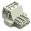 1-conductor female connector Push-in CAGE CLAMP® 10 mm² light gray thumbnail 1