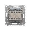 Intermediate switch with LED illumination without pictogram, (module), Simon 24, IP20/IP44, 10AX, white thumbnail 2