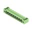 PCB plug-in connector, male header, Flange, THT solder connection, 5.08 mm, Number of poles: 9, 90°, Solder pin length (l): 3.2 mm, tinned, Pale green, Box thumbnail 4