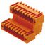 PCB plug-in connector, male header, Flange, THT solder connection, 3.50 mm, Number of poles: 20, 90°, Solder pin length (l): 3.2 mm, tinned, orange, Box thumbnail 1
