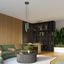 CEILING LAMP, MOVABLE SPOTLIGHTS ON A CARBON STRIP, GREEN AND OLIVE, 3XGU10 thumbnail 10