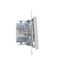 Single socket outlet with earthing for IP44 version with frame seal, without shutters, (module), Simon 24, IP44, 16A, champagne matt, Flap color: Same as a cover thumbnail 1