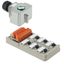 Hood version with M20 outlet, M12, 30 V, A-coded, LED: Yes, LED initiator: Yes, Wiring type: PNP thumbnail 1