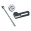 Standard front offset rotary control (black) with available depth for DSX for installation on plate thumbnail 2