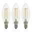 EcoPack 3pcs LED FIL C35 E14 4W 2700K CL thumbnail 2