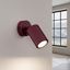 Wall lamp KARBON burgundy with a switch thumbnail 2