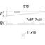 AW 15 51 A4 Wall and support bracket with welded head plate B510mm thumbnail 2