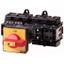 T6-160-6/V/SVB/HI11 Main switch, T6, 160 A, rear mounting, 6 contact unit(s), 6 pole, 1 N/O, 1 N/C, Emergency switching off function, With red rotary handle and yellow lo thumbnail 1