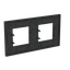 Frame 2-gang / 2+2-modules - Niessen logo - S - Tacteo Black thumbnail 2