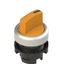 Illuminated short handle selector, 3 positions orange with marking thumbnail 1