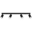 BLACK CARBON CEILING LAMP OBLONG STRIP WITH 4 MOVABLE GU10 SPOTLIGHTS thumbnail 1