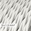 Large section electric cable 3x1,50 twisted - covered by rayon White TM01 thumbnail 2