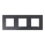 Frame 3-gang / 2+2+2-modules - ABB logo - S - Tacteo Black thumbnail 1