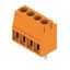 Printed circuit board terminals, 3.50 mm, Number of poles: 4, 90°, Solder pin length (l): 3.2 mm, tinned, orange, Clamping yoke connection, Clamping range, max. : 2.08 mm², Box thumbnail 4