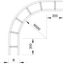90° bend for wide span cable ladder 110 110x500 Stainless steel A2 1.4 thumbnail 2