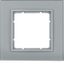 Glass frame 1gang, B.7, al./al. matt, lacq. thumbnail 2