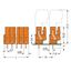 THT female header straight Pin spacing 5.08 mm orange thumbnail 3