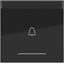 Rocker single, bell symbol imprint, clear lens, A.x/C.x, night black glass. thumbnail 1
