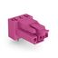 Socket for PCBs angled 3-pole pink thumbnail 1