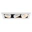 KADUX, recessed ceiling light, triple, 3000K, 38°, IP 20, square, white thumbnail 3