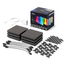 1 Square Master + 5 Squares Slaves Blocks, 64 RGB Pixels, 16x16 cm, Black, BT+WiFi, Gen II, IP20. Adapter included, Plug F thumbnail 2