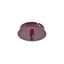 FITU ceiling canopy, single, round, wine red, incl. strain-relief, 16A max. thumbnail 1