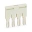 Push-in type jumper bar;insulated;4-way;light gray thumbnail 1