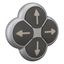 M22-D4-S-X7 Position pushbutton, RMQ-Titan, Actuators non-flush, momentary, black, 4-fold, opposing pushbuttons not mechanically interlocked, Bezel: titanium, arr thumbnail 5