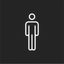 Foil for LED signal insert, with "male" symbol, A.x/C.x thumbnail 1