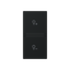Rocker cover dimmer symbol - 1M - Matt Black thumbnail 1
