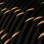 Glossy Black and Gold Vertigo Textile Cable - The Original Creative-Cables - ERM42 round 2x0.75mm / 3x0.75mm thumbnail 2