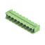PCB plug-in connector, male header, Dovetails for fixing blocks, THT solder connection, 5.08 mm, Number of poles: 9, 90°, Solder pin length (l): 3.2 mm, tinned, Pale green, Box thumbnail 2