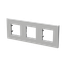 Frame 3-gang / 2+2+2-modules - IP44 - Silver thumbnail 2