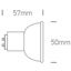 WHITE COB 6W WW GU10 60deg 230V thumbnail 2