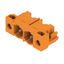 PCB plug-in connector, male header, Flange, THT solder connection, 7.62 mm, Number of poles: 2, 90°, Solder pin length (l): 3.2 mm, tinned, orange, Box thumbnail 4