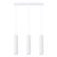 THREE-POINT HANGING LAMP WHITE CARBON WITH 3 WHITE TUBES LAMPSHADES thumbnail 3