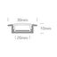 WHITE RECESSED PROFILE 2m FOR 20mm STRIPS + PC OPAL DIFF thumbnail 2