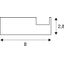 GLENOS professional wall mounting bracket profile, 20 cm, white, incl. end caps thumbnail 2